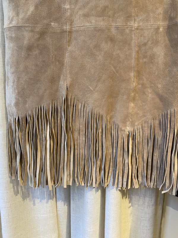 1990s Suede Fringe Skirt - Image 5