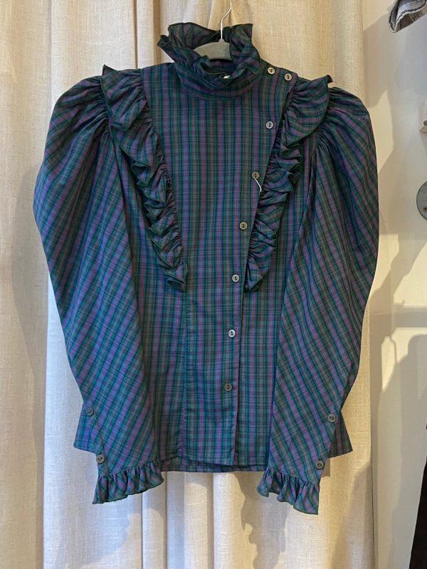 late 1970s Victorian revival blouse front