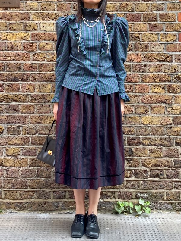 late 1970s Victorian revival blouse front
