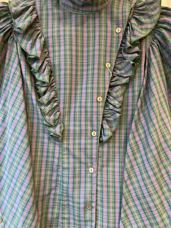 late 1970s Victorian revival blouse front