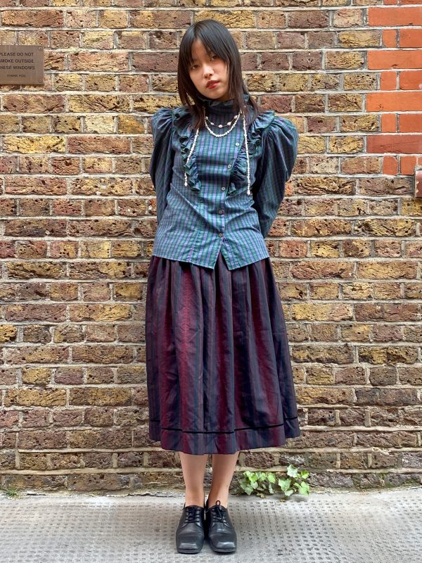 late 1970s Victorian revival blouse front