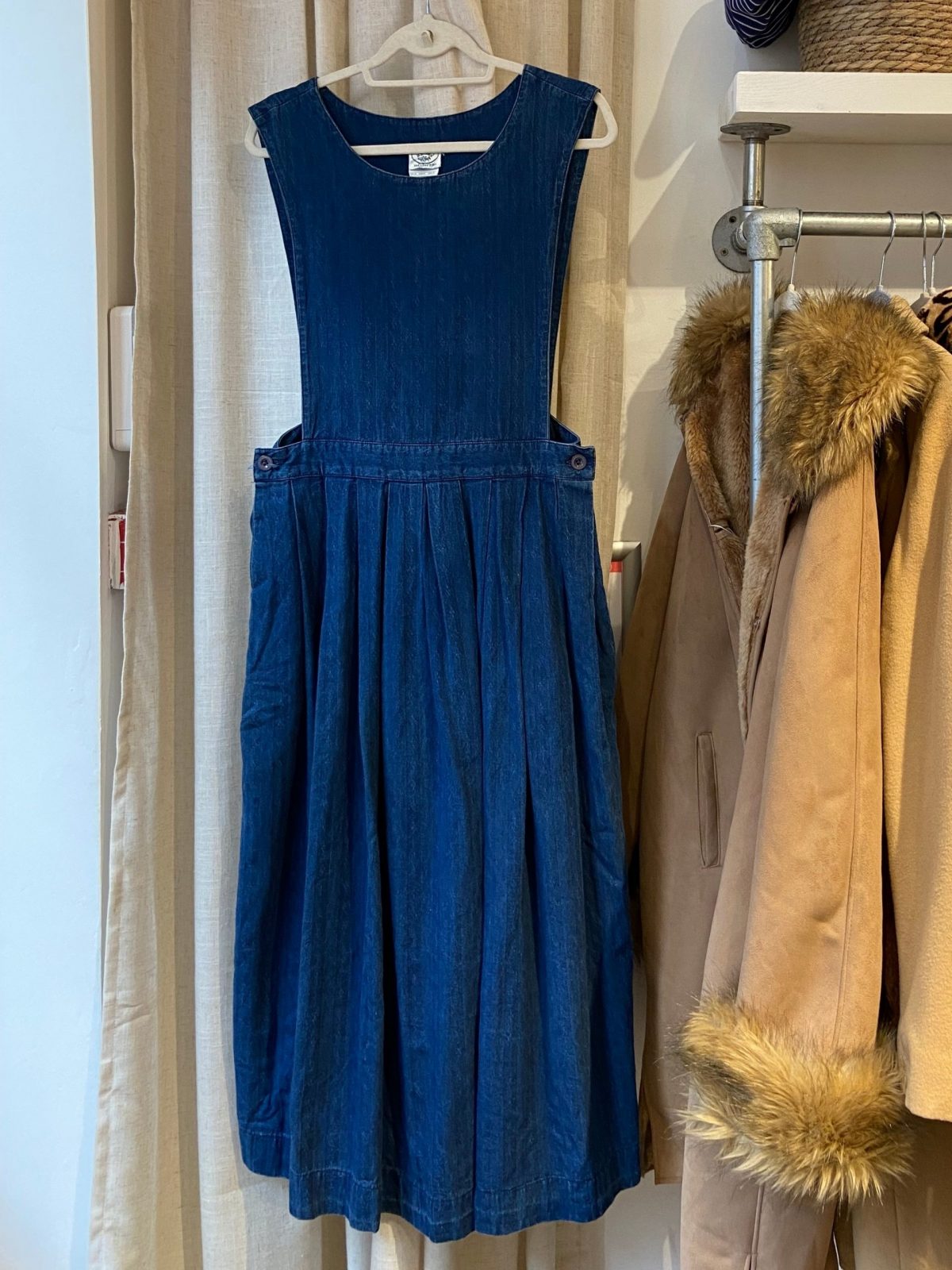 1980s Laura Ashley Denim Pinafore Dress 8 - Gong Nong Bing Vintage Laura Ashley dress in denim – 1980s vintage