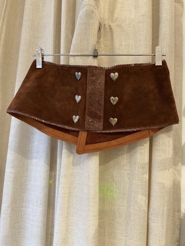 1970s Wide Suede Corset Belt - Image 5