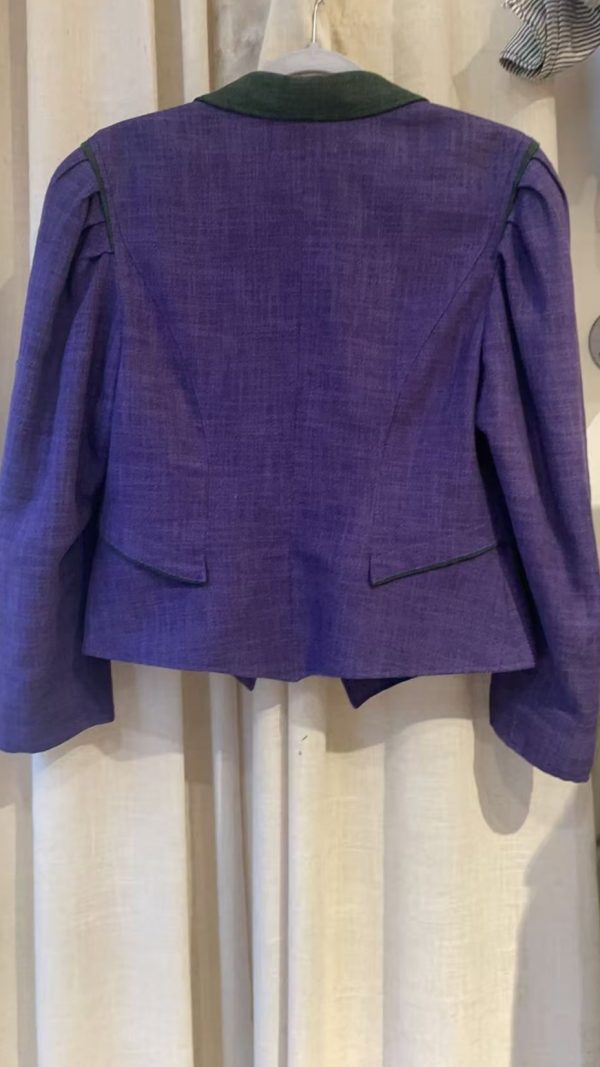 Back of 1970s Alpine jacket with puff sleeves