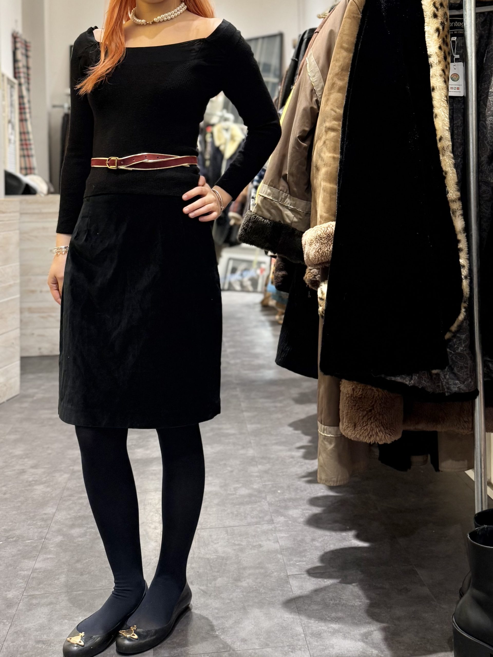 Gucci Late 1990s Sculpted Knit Top 1 - Gong Nong Bing Vintage Vintage Gucci ribbed knit top with square neckline