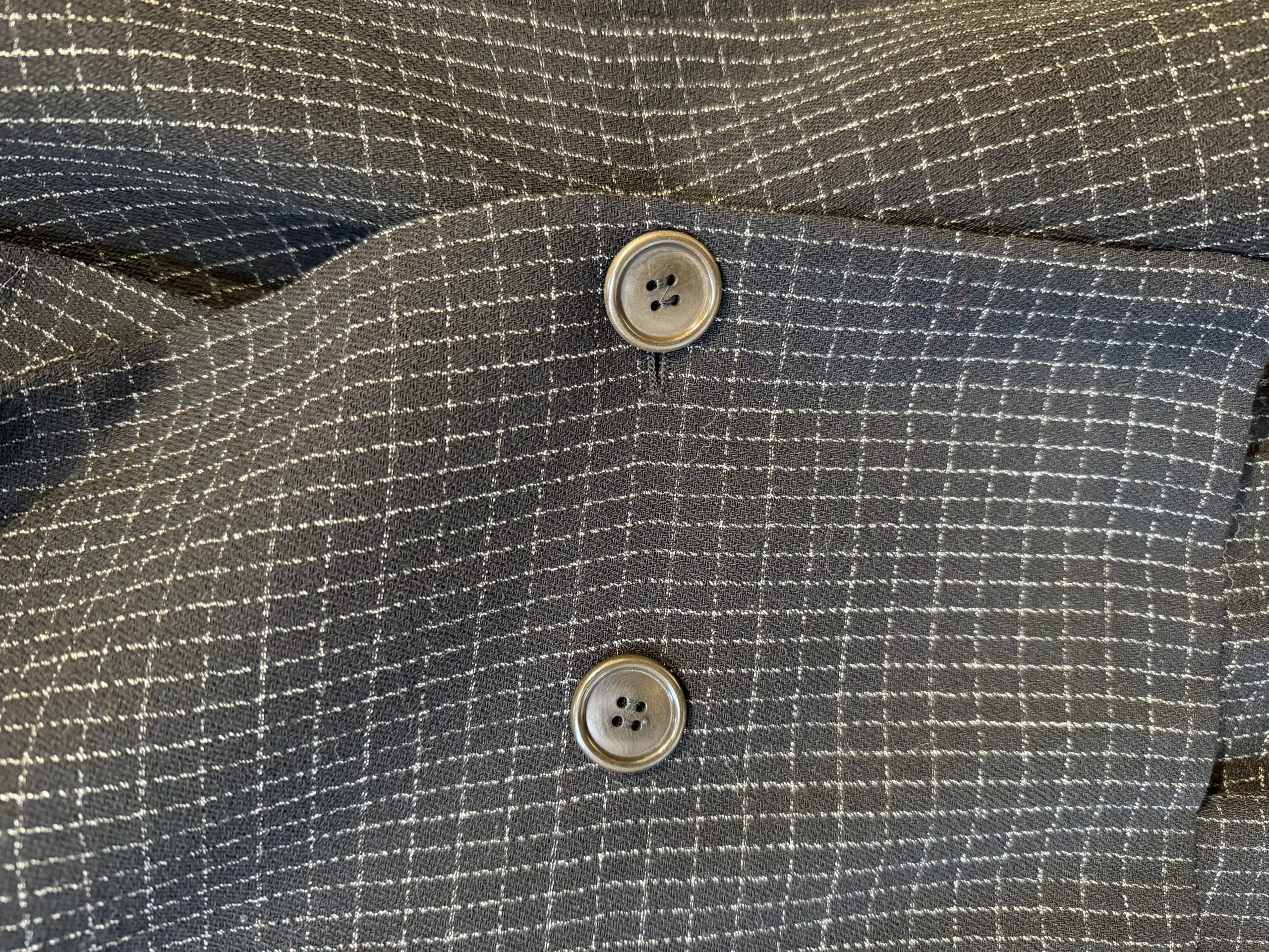 1990s Giorgio Armani Wool Suit – Powerful Minimalist Italian Tailoring 11 - Gong Nong Bing Vintage Giorgio Armani Made in Italy details