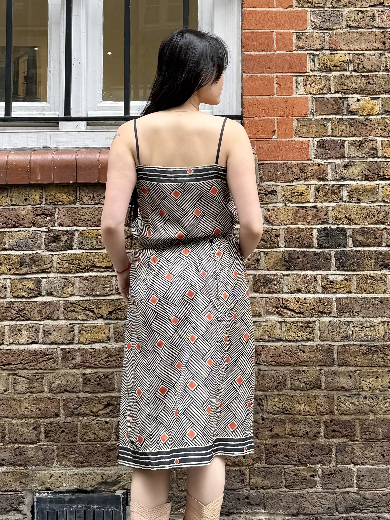 1970s Silk Resort Set – Stunning Bill Haire Designer Vintage 4 - Gong Nong Bing Vintage 1970s silk resort set skirt and strappy top vintage designer sportswear