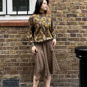 Home 5 - Gong Nong Bing Vintage Issey Miyake made in Italy checked skirt vintage fashion