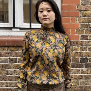 Emanuel Ungaro floral blouse jacket vintage late 1980s designer top